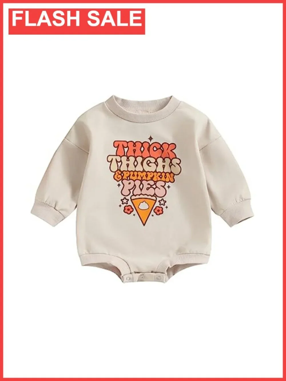 Infant Thanksgiving Romper Oversized Sweatshirt Bubble Onesie